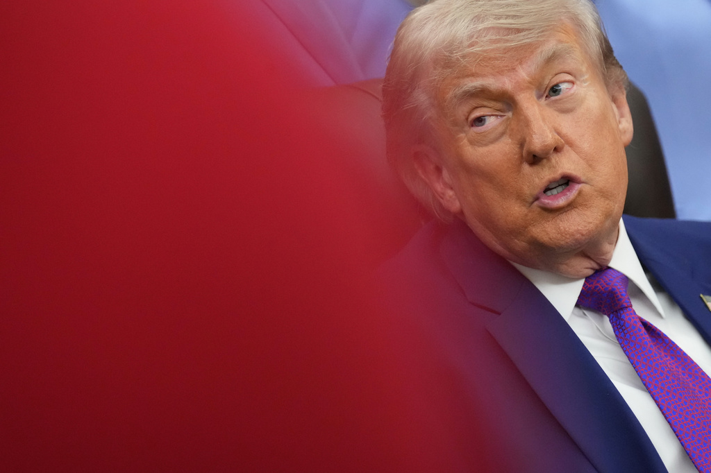 President Donald Trump speaks at an event about maternal healthcare, Monday, May 11, 2026, in the Oval Office of the White House, in Washington. (AP Photo/Jacquelyn Martin)