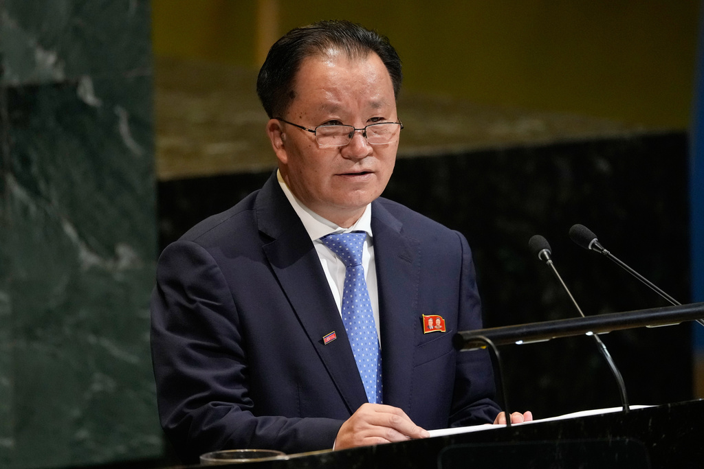 Vice Minister for Foreign Affairs for North Korea Kim Son Gyong addresses the 80th session of the United Nations General Assembly at United Nations headquarters, Monday, Sept. 29, 2025. (AP Photo/Seth Wenig)