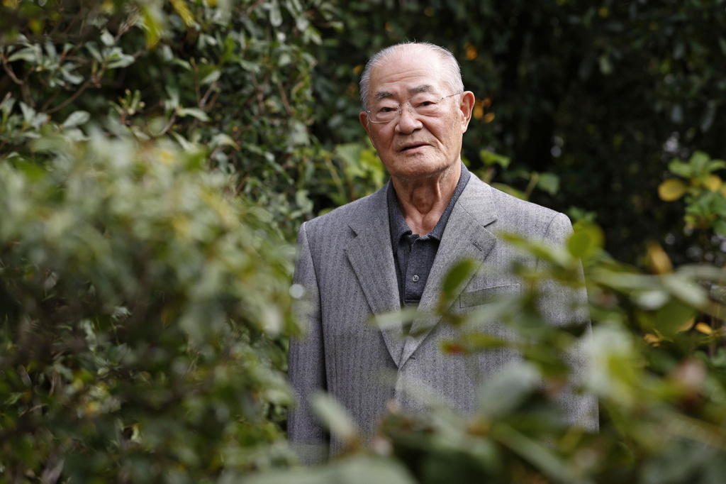 Former professional baseball player Isao Harimoto looks on in Tokyo, Tuesday, Dec. 6, 2022. (Fumine Tsutabayashi/Kyodo News via AP)