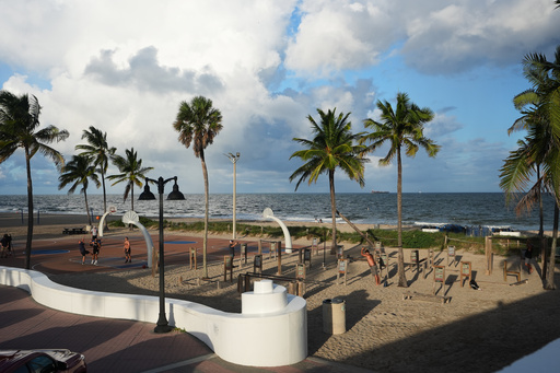 People play basketball and use gym equipment at the Fort Lauderdale Beach Park, the site of proposed pickleball courts as part of a new luxury development, Oct. 8, 2025, in Fort Lauderdale, Fla. (AP Photo/Lynne Sladky) People play basketball and use gym equipment at the Fort Lauderdale Beach Park, the site of proposed pickleball courts as part of a new luxury development, Oct. 8, 2025, in Fort Lauderdale, Fla. (AP Photo/Lynne Sladky)
