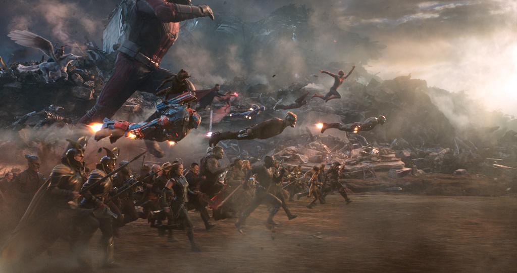 This image released by Marvel Studios shows a scene from "Avengers: Endgame." (Marvel Studios/Disney via AP)