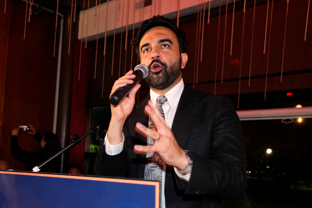 New York City Mayor Zohran Mamdani, speaks to supporters for Democratic congressional candidate Darializa Avila Chevalier during an election night watch party Tuesday, June 23, 2026, in New York. (AP Photo/Seth Wenig)