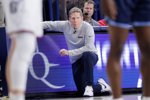 FILE - Gonzaga head coach Mark Few watches the second half of an NCAA college basketball game against San Diego, Wednesday, Jan. 8, 2025, in Spokane, Wash. (AP Photo/Young Kwak, File) FILE - Gonzaga head coach Mark Few watches the second half of an NCAA college basketball game against San Diego, Wednesday, Jan. 8, 2025, in Spokane, Wash. (AP Photo/Young Kwak, File)