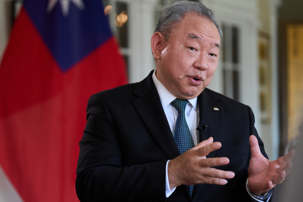 Taiwan's top diplomat in Washington, Alexander Yui Tah-ray speaks during an interview, Wednesday, June 17, 2026, at the Twin Oaks Estate in Washington. (AP Photo/Jacquelyn Martin)