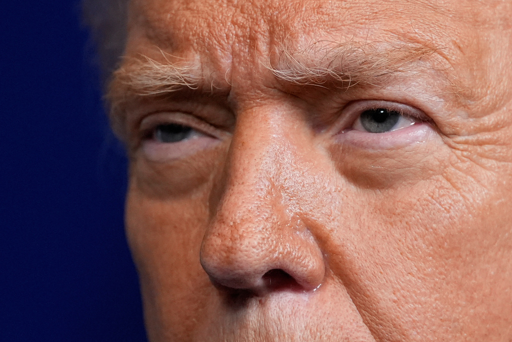 President Donald Trump speaks during a news conference with Israel's Prime Minister Benjamin Netanyahu at Mar-a-Lago, Monday, Dec. 29, 2025, in Palm Beach, Fla. (AP Photo/Alex Brandon)