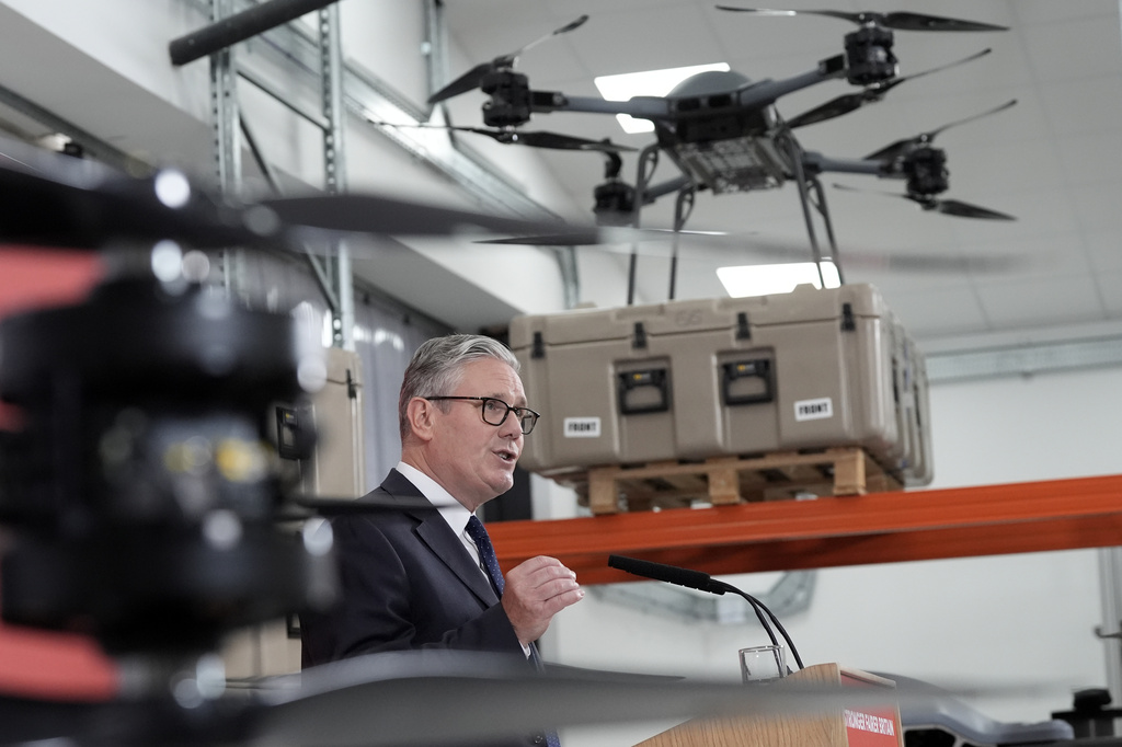 British Prime Minister Keir Starmer speaks on the occasion of the announcement of a defense plan, in Berkshire, England, Tuesday, June 30, 2026. (Stefan Rousseau/Pool Photo via AP)
