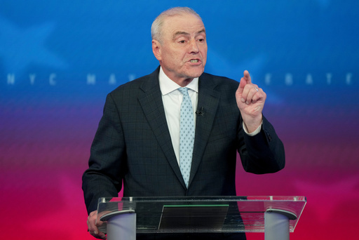 Republican candidate Curtis Sliwa speaksduring a mayoral debate, Thursday, Oct. 16, 2025, in New York. (AP Photo/Angelina Katsanis, Pool) Republican candidate Curtis Sliwa speaksduring a mayoral debate, Thursday, Oct. 16, 2025, in New York. (AP Photo/Angelina Katsanis, Pool)