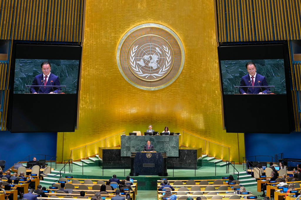 North Korea's Vice Minister of Foreign Affairs Kim Son Gyong addresses the 81st session of the United Nations General Assembly at United Nations headquarters, Monday, Sept. 28, 2026. (AP Photo/Yuki Iwamura)