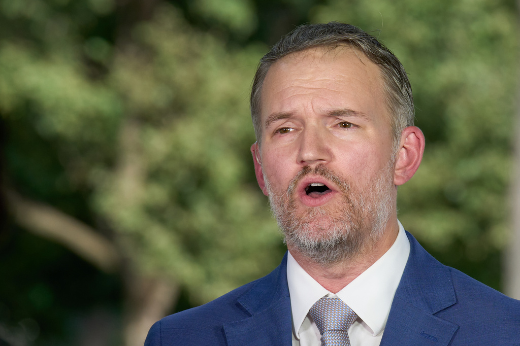 U.S. Trade Representative Jamieson Greer does a television interview outside the White House in Washington, Wednesday, Aug. 26, 2026. (AP Photo/Jacquelyn Martin)