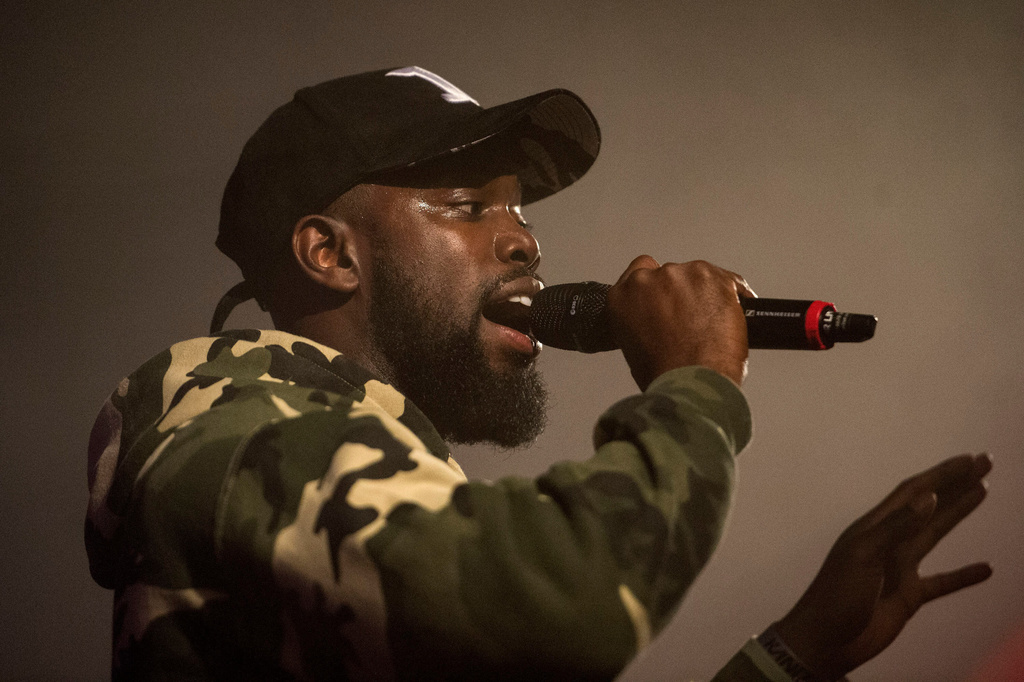 FILE - British rapper Ghetts performs at the Great Escape Festival, in Brighton, England, May 19, 2017. (Victoria Jones/PA via AP, File)