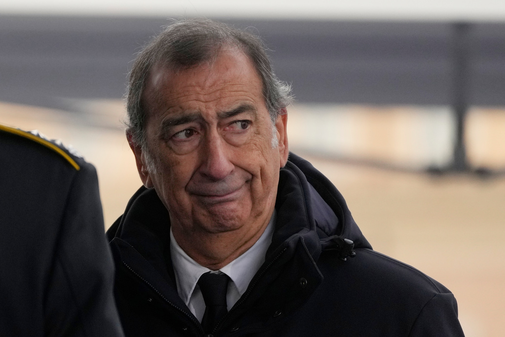 FILE - Milan's mayor Giuseppe Sala attends Milan Cortina 2026 Winter Olympics cauldron lighting, in front of the Quirinale Presidential Palace, in Rome, Friday Dec. 5, 2025. (AP Photo/Gregorio Borgia, File)