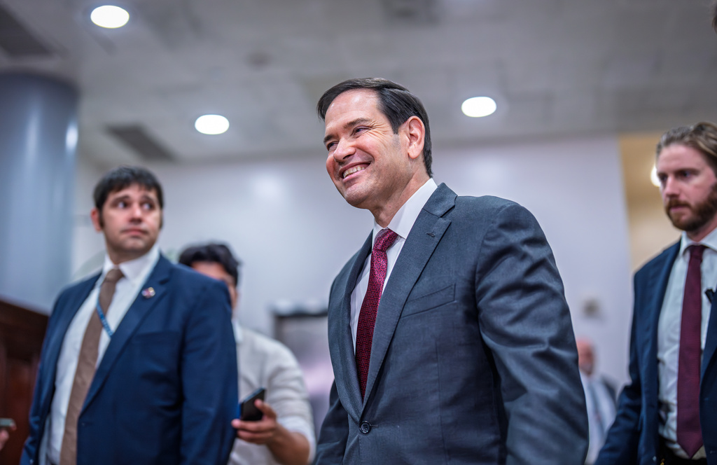 Secretary of State Marco Rubio arrives to brief lawmakers on the U.S. military strikes on alleged drug boats ordered by President Donald Trump, at the Capitol in Washington, Wednesday, Nov. 5, 2025. (AP Photo/J. Scott Applewhite)