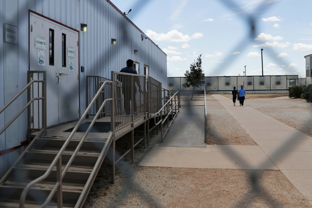 FILE -The ICE South Texas Family Residential Center in Dilley, Texas, is seen, Aug. 23, 2019. (AP Photo/Eric Gay, File)