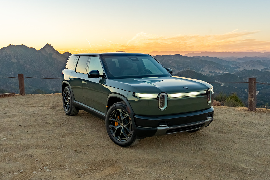 This photo provided by Edmunds shows the Rivian R2. The R2 is a charming electric SUV that distills everything Edmunds likes about the three-row Rivian R1S into a smaller, more affordable package. (Courtesy of Edmunds via AP)