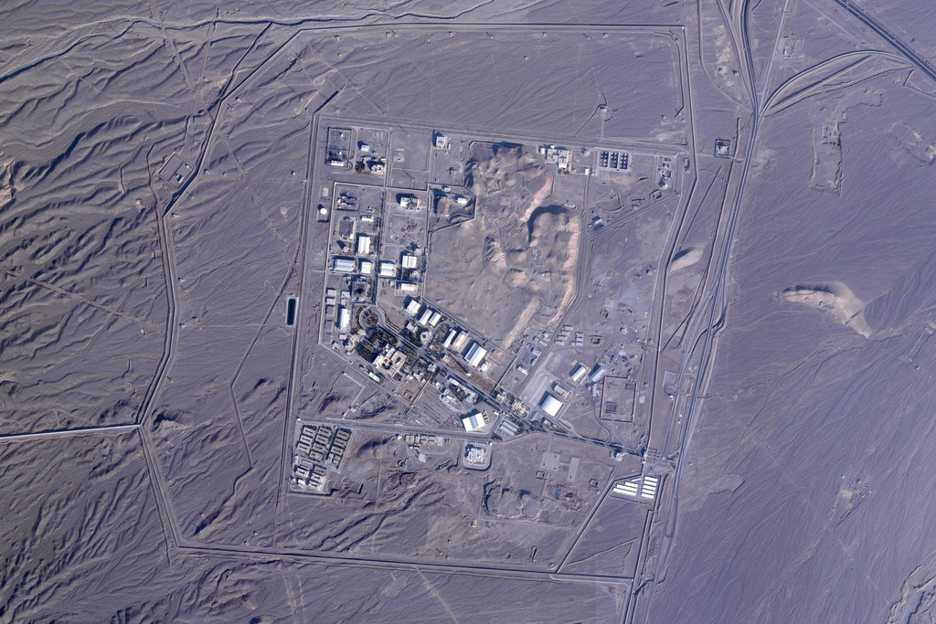 This satellite image from Planet Labs PBC shows Iran's Natanz nuclear enrichment site on Dec. 3, 2025. (Planet Labs PBC via AP)