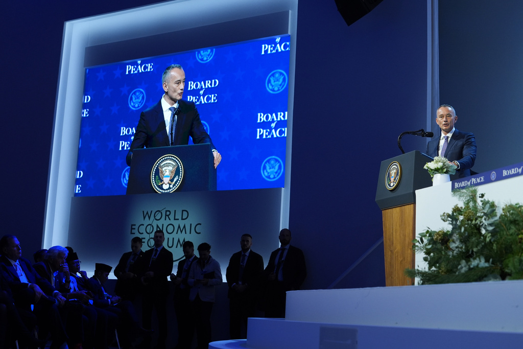 FILE - Board member Nickolay Mladenov speaks after the signing of a Board of Peace charter during the Annual Meeting of the World Economic Forum in Davos, Switzerland, Thursday, Jan. 22, 2026. (AP Photo/Evan Vucci, file)