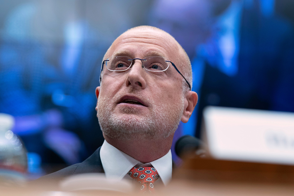 FILE - Federal Communications Commission chairman Brendan Carr testifies before the House Committee on Energy and Commerce, Subcommittee on Communications and Technology oversight hearing of the Federal Communications Commission on Capitol Hill in Washington, Jan. 14, 2026. (AP Photo/Jose Luis Magana, File)