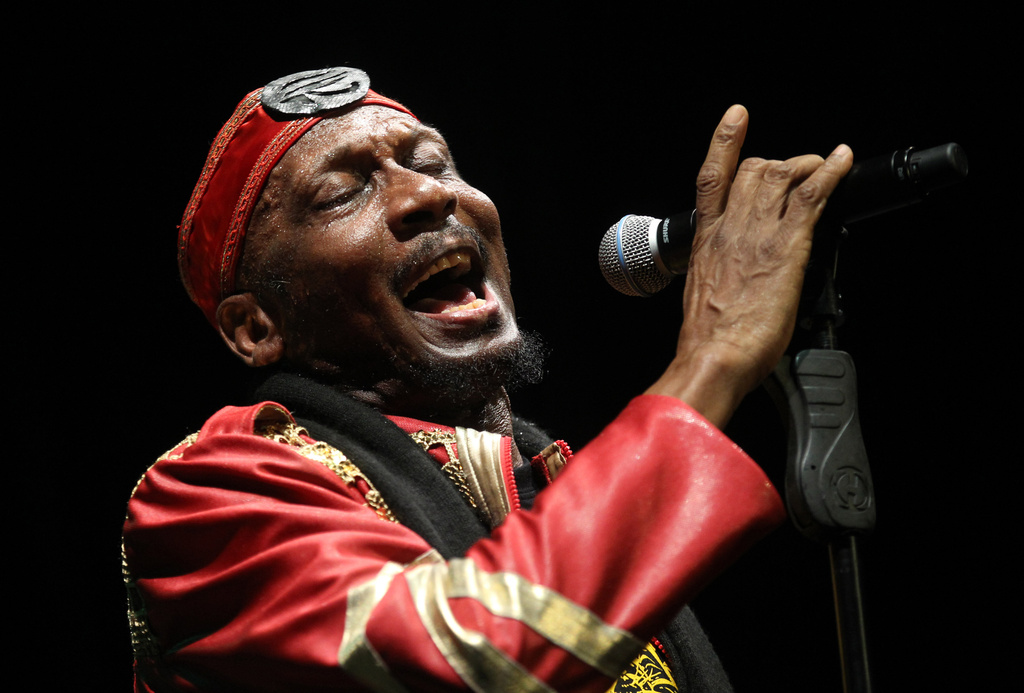 FILE - Jamaican musician, singer and actor Jimmy Cliff performs during the Timbre Rock and Roots concert on Friday March 22, 2013 in Singapore. (AP Photo/Wong Maye-E, File)