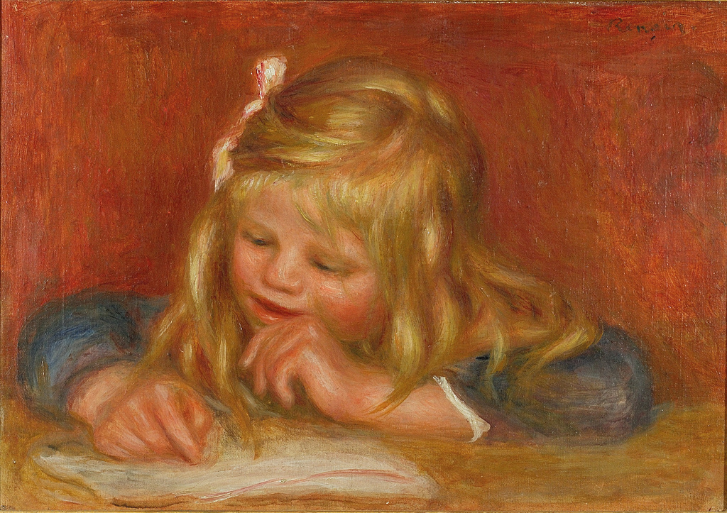 This photo provided by City of Cagnes-sur-Mer, southern France, shows 'Coco lisant', a painting by Pierre-Auguste Renoir stolen at the Renoir museum, in Cagnes-sur-Mer, Tuesday, Sept. 8, 2026. (City of Cagnes-sur-Mer via AP)