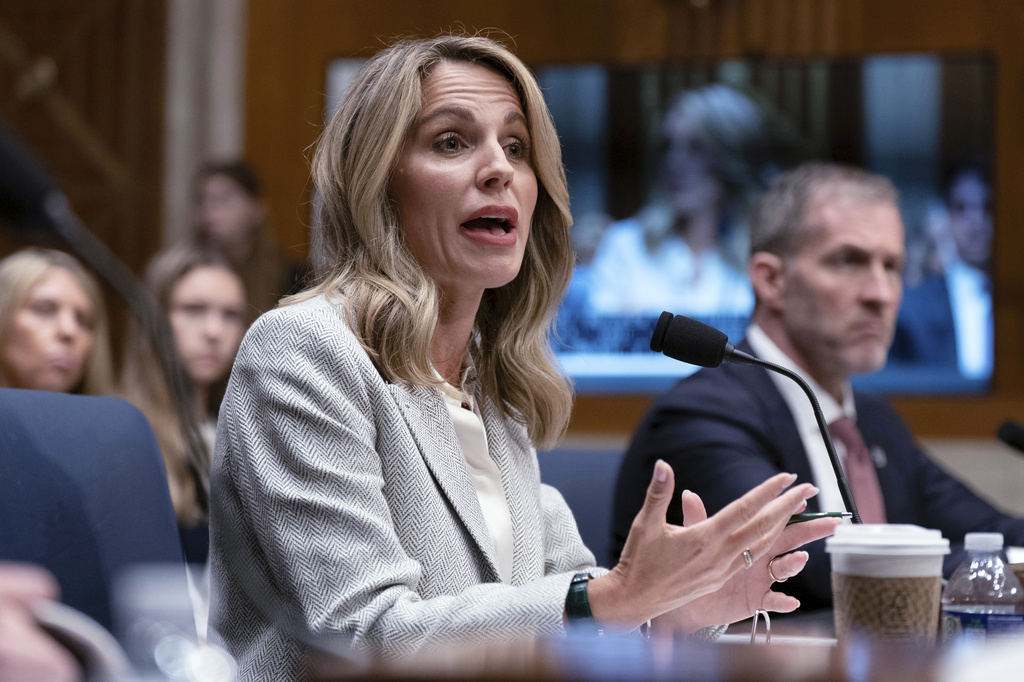Dr. Nicole Saphier, surgeon general nominee, testifies before the Senate Committee on Health, Education, Labor and Pensions during a confirmation hearing on Capitol Hill Wednesday, Sept. 16, 2026, in Washington. (AP Photo/Jose Luis Magana)