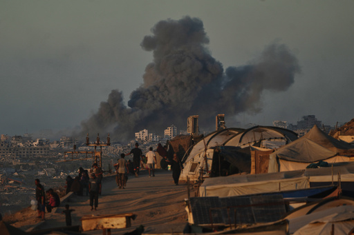 Smoke rises following an Israeli military strike in Gaza City, as seen from the central Gaza Strip, Wednesday, Oct, 1, 2025. (AP Photo/Abdel Kareem Hana) Smoke rises following an Israeli military strike in Gaza City, as seen from the central Gaza Strip, Wednesday, Oct, 1, 2025. (AP Photo/Abdel Kareem Hana)