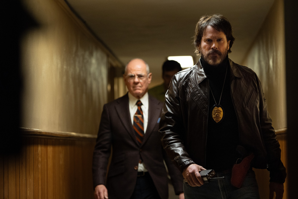 This image released by Row K shows Cary Elwes in a scene from "Dead Man's Wire." (Row K via AP)