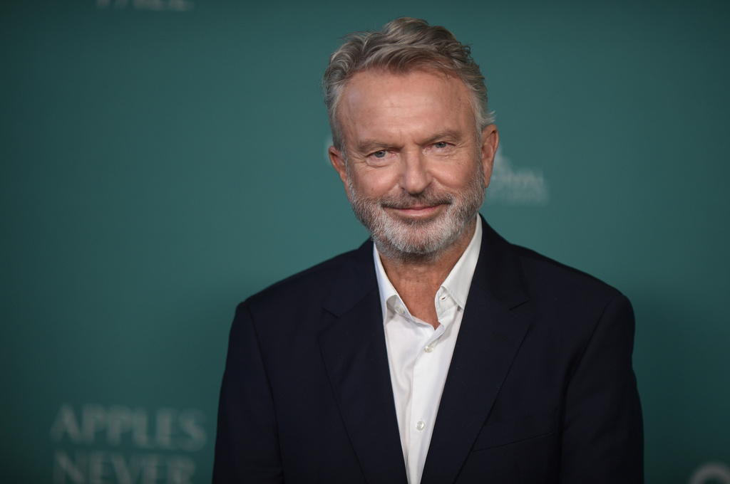 FILE - Sam Neill arrives at the premiere of "Apples Never Fall" on March 12, 2024, in Los Angeles. (Photo by Richard Shotwell/Invision/AP, File)