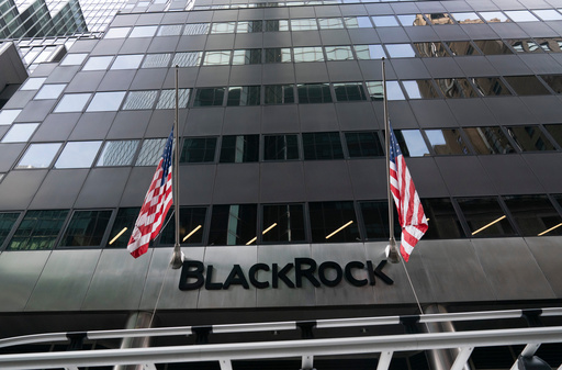 FILE -Flags fly on the front of BlackRock headquarters, Wednesday, Jan. 13, 2021, in New York. . (AP Photo/Mark Lennihan, File) FILE -Flags fly on the front of BlackRock headquarters, Wednesday, Jan. 13, 2021, in New York. . (AP Photo/Mark Lennihan, File)