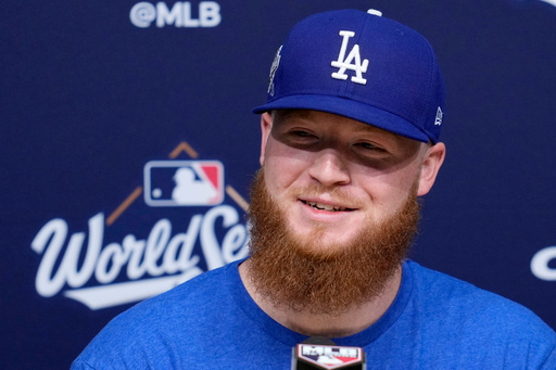 Los Angeles Dodgers pitcher Will Klein speaks prior to Game 4 of baseball's World Series against the Toronto Blue Jays, Tuesday, Oct. 28, 2025, in Los Angeles. (AP Photo/Ashley Landis) Los Angeles Dodgers pitcher Will Klein speaks prior to Game 4 of baseball's World Series against the Toronto Blue Jays, Tuesday, Oct. 28, 2025, in Los Angeles. (AP Photo/Ashley Landis)