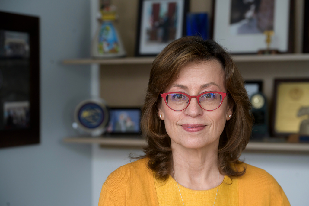 FCC Commissioner Anna Gomez poses for a portrait in her office on Capitol Hill, Wednesday, May 20, 2026, in Washington. (AP Photo/Rod Lamkey, Jr.)