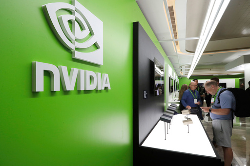 FILE - People take a look to Nvidia''s new products during the Computex 2025 exhibition in Taipei, Taiwan, Wednesday, May 21, 2025. (AP Photo/Chiang Ying-ying, File) FILE - People take a look to Nvidia''s new products during the Computex 2025 exhibition in Taipei, Taiwan, Wednesday, May 21, 2025. (AP Photo/Chiang Ying-ying, File)
