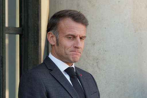 French President Emmanuel Macron waits for European Commission president Ursula von der Leyen, Friday, Oct. 17, 2025 at the Elysee Palace in Paris. (AP Photo/Michel Euler) French President Emmanuel Macron waits for European Commission president Ursula von der Leyen, Friday, Oct. 17, 2025 at the Elysee Palace in Paris. (AP Photo/Michel Euler)
