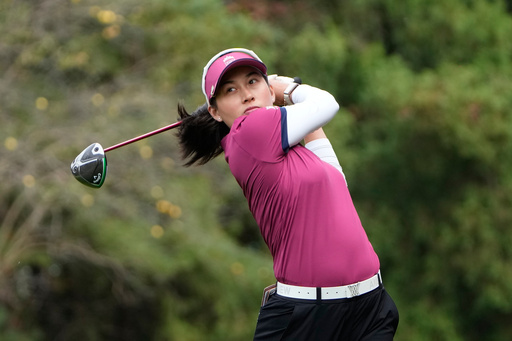 Jeeno Thitikul of Thailand watches her shot on the third hole during the pool A match against the United States for day two of the LPGA International Crown golf tournament at the New Korea Country Club in Goyang, South Korea, Friday, Oct. 24, 2025. (AP Photo/Ahn Young-joon) Jeeno Thitikul of Thailand watches her shot on the third hole during the pool A match against the United States for day two of the LPGA International Crown golf tournament at the New Korea Country Club in Goyang, South Korea, Friday, Oct. 24, 2025. (AP Photo/Ahn Young-joon)