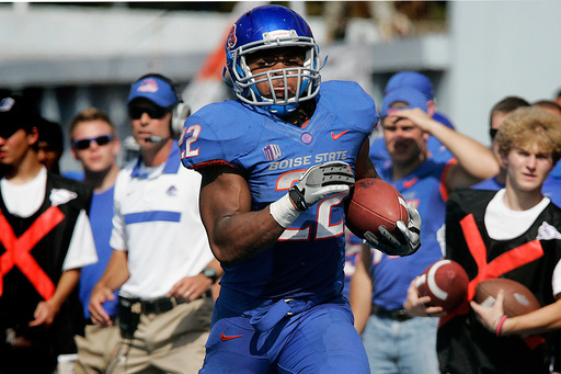 FILE - Boise State's Doug Martin (22) runs for a touchdown during the second half of an NCAA college football game against Nevada, Saturday, Oct. 1, 2011 in Boise, Idaho. (AP Photo/Matt Cilley, File) FILE - Boise State's Doug Martin (22) runs for a touchdown during the second half of an NCAA college football game against Nevada, Saturday, Oct. 1, 2011 in Boise, Idaho. (AP Photo/Matt Cilley, File)