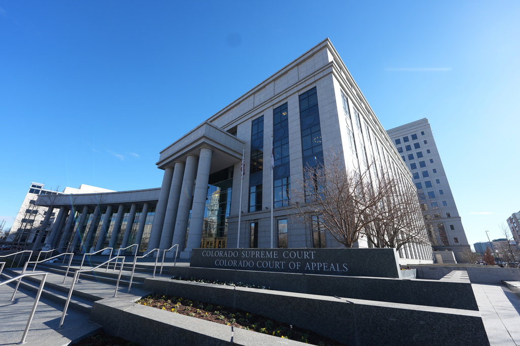 FILE - The Ralph Carr Judicial Building, which houses the Colorado Supreme Court and Colorado Court of Appeals, in Denver on Jan. 14, 2026. (AP Photo/David Zalubowski, File)