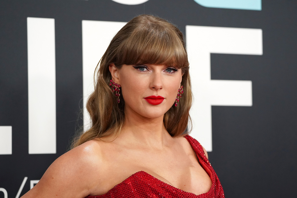 FILE - Taylor Swift arrives at the 67th annual Grammy Awards on Sunday, Feb. 2, 2025, in Los Angeles. (Photo by Jordan Strauss/Invision/AP, File)
