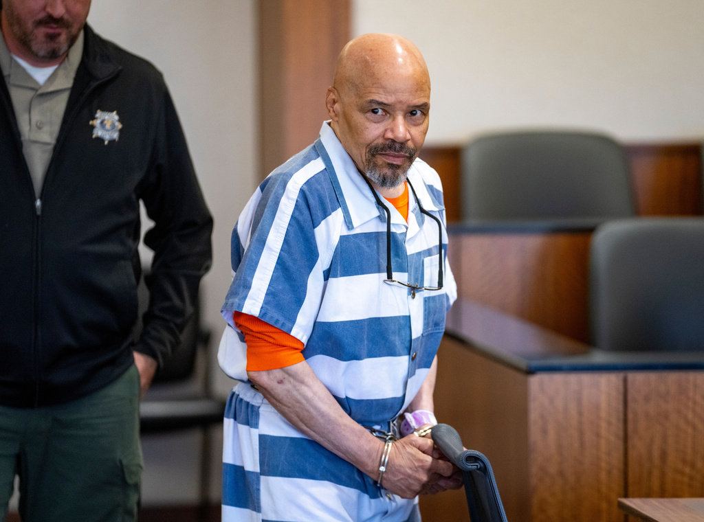 Former death row inmate Douglas Stewart Carter appears in 4th District Court in Provo, Utah, for a bond hearing on Monday, Sept. 28, 2026. (Rick Egan/The Salt Lake Tribune via AP, Pool)