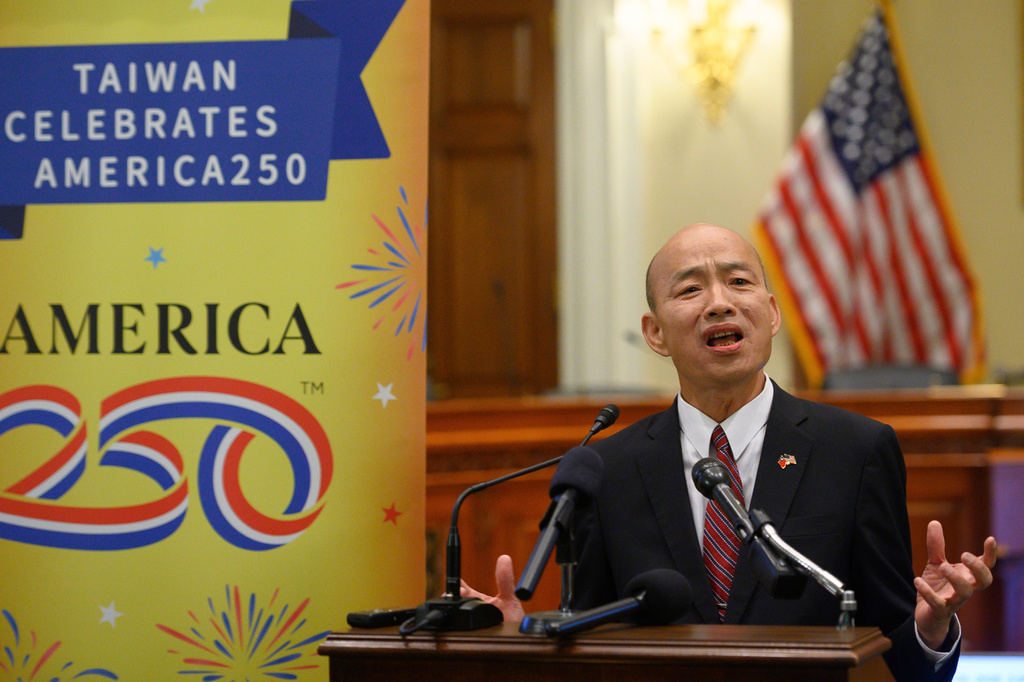 Han Kuo-yu, Taiwan's President of the Legislative Yuan speaks during a reception hosted by the Taipei Economic and Cultural Representative Office in the United States, (TECRO), on Capitol Hill in Washington, Wednesday, June 24, 2026. (AP Photo/Cliff Owen)