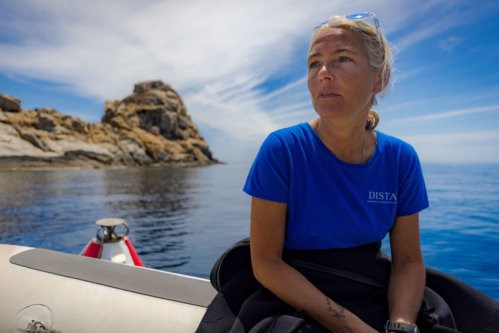 FILE - This undated handout picture released by Greenpeace Italia on Friday, May 15, 2026 shows Monica Montefalcone one of the five Italian scuba divers who died near Alimathaa in the Maldives archipelago while exploring an underwater cave. (Greenpeace via AP, Ho)