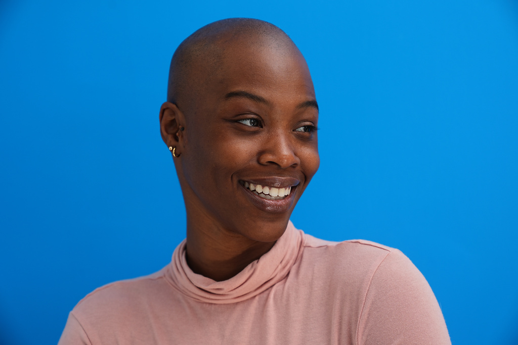Aicha Soumaoro poses in West Chester, Pa., Friday, Oct. 17, 2025. (AP Photo/Matt Rourke)
