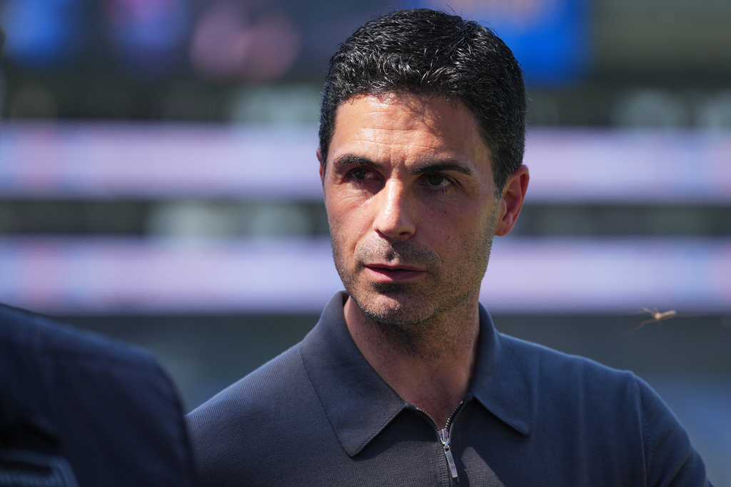 Arsenal's manager Mikel Arteta seen prior to the English Premier League soccer match between Crystal Palace and Arsenal in London, England, Sunday, May 24, 2026. (AP Photo/Kin Cheung)