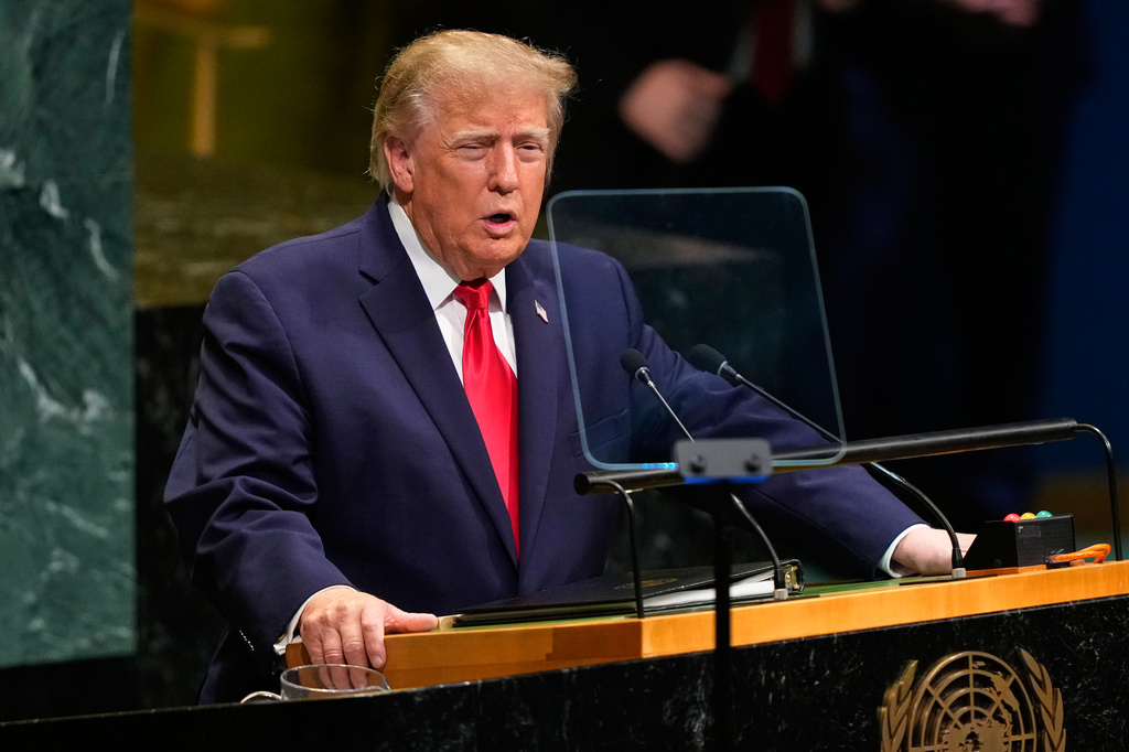 United States President Donald Trump speaks during the 81st session of the United Nations General Assembly at United Nations headquarters, Tuesday, Sept. 22, 2026. (AP Photo/Yuki Iwamura)