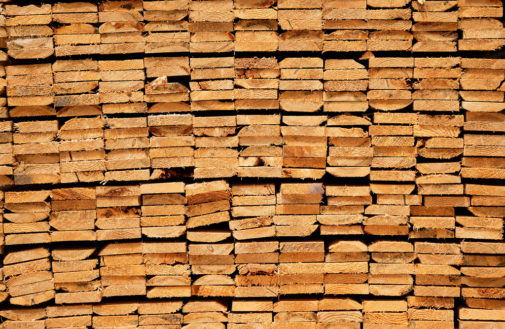 Lumber products are seen at Ideal Roofing in Ottawa on Tuesday, Aug. 25, 2026. (Justin Tang/The Canadian Press via AP)
