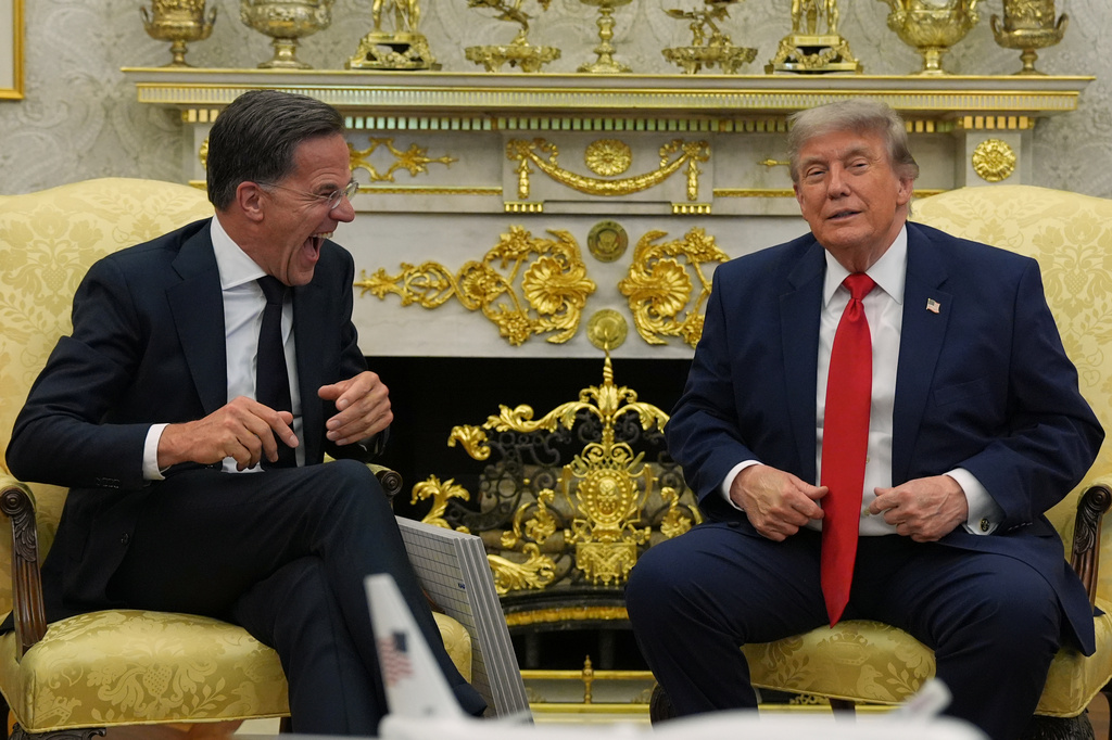 President Donald Trump meets with NATO Secretary General Mark Rutte in the Oval Office at the White House, Wednesday, June 24, 2026, in Washington. (AP Photo/Jacquelyn Martin)