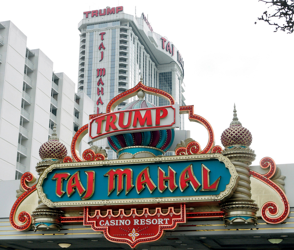 FILE - The Trump Taj Mahal Casino Resort in Atlantic City, N.J., on Jan. 30, 2009. (AP Photo/Mel Evans, File)