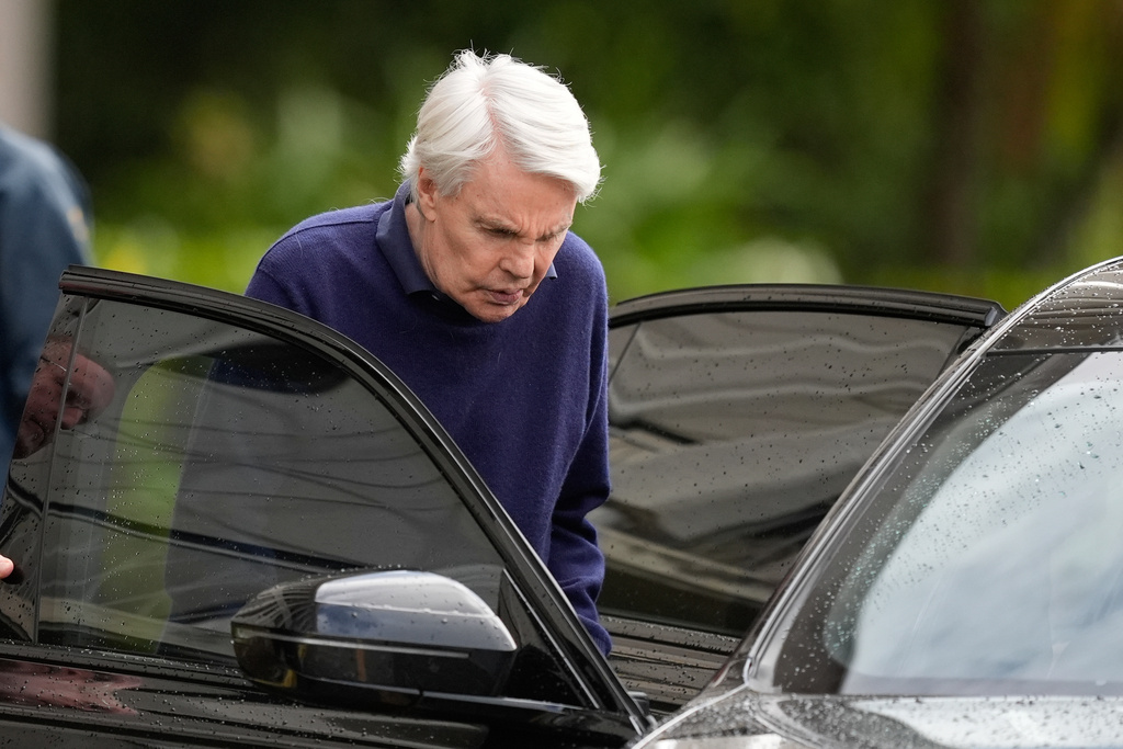 FILE - Michael Jeffries, former CEO of Abercrombie & Fitch, leaves following a hearing at the Paul G. Rogers Federal Building and U.S. Courthouse, in West Palm Beach, Fla., Oct. 22, 2024. (AP Photo/Rebecca Blackwell, File)