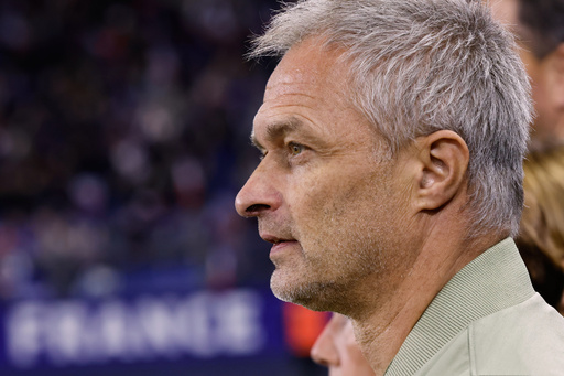 Germany's coach Christian Wueck during the women's Nations League semifinal second leg soccer match between France and Germany in Caen, France, Tuesday, Oct. 28, 2025. (AP Photo/Jeremias Gonzalez) Germany's coach Christian Wueck during the women's Nations League semifinal second leg soccer match between France and Germany in Caen, France, Tuesday, Oct. 28, 2025. (AP Photo/Jeremias Gonzalez)