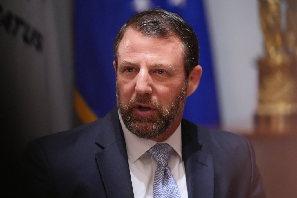 Secretary of Homeland Security Markwayne Mullin, speaks during a Cabinet meeting at the White House, Wednesday, May 27, 2026, in Washington. (AP Photo/Jacquelyn Martin)