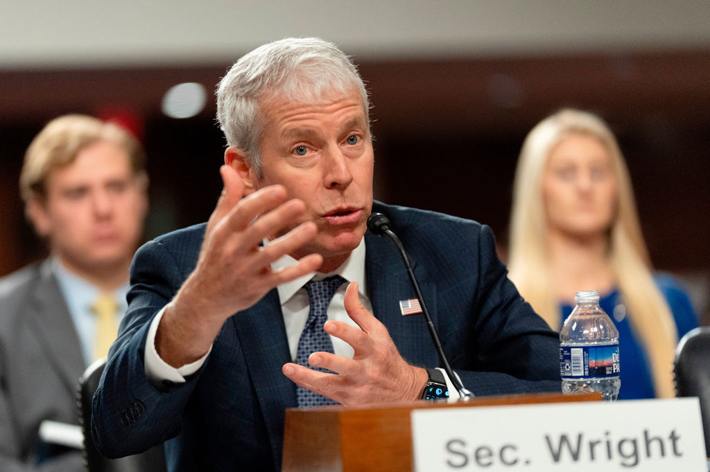 FILE - Energy Secretary Chris Wright testifies before the Senate Armed Services Committee hearing on the budget request for the Energy Department on Capitol Hill, May 13, 2026, in Washington. (AP Photo/Manuel Balce Ceneta, File)
