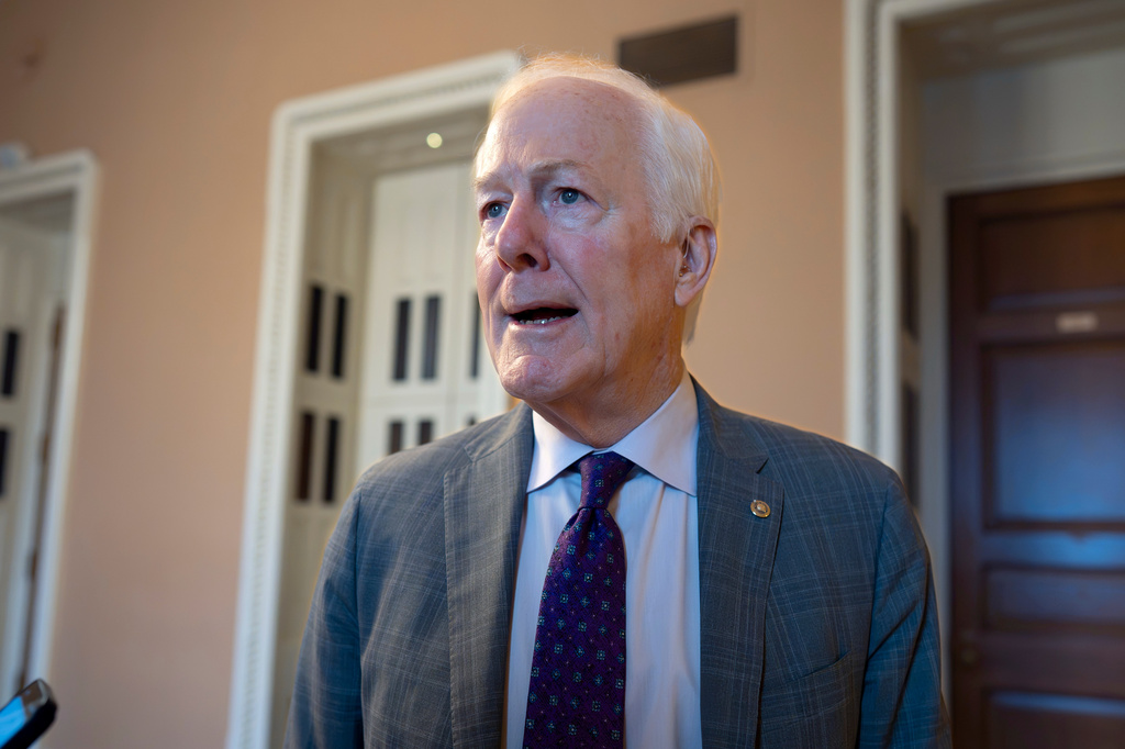 Sen. John Cornyn, R-Texas, arrives at the Capitol in Washington, Tuesday, June 23, 2026, as Republicans prepare for a meeting with President Donald Trump. (AP Photo/J. Scott Applewhite)